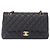 CHANEL Matelassé 25 Borsa a Doppio Faldone in Pelle Caviar Blu Navy Oro CC Auth 158359SM - vista 2