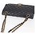CHANEL Matelassé 25 Borsa a Doppio Faldone in Pelle Caviar Blu Navy Oro CC Auth 158359SM - vista 6