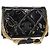 CHANEL Borsa a Spalla Matelassé Catena Smalto Nero Oro CC Auth bs31115 D'oro