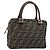 Borsa a mano in tela Zucca FENDI nera e marrone Auth 153067 Nero