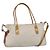 PRADA Borsa a mano in nylon smaltato 2 in 1 bianca argento Auth 152256 Bianco