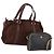 Borsa a Mano Christian Dior BOTTEGA VENETA Camoscio PVC 2 Set Marrone Oro Auth bs30859 D'oro