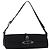 Borsa a Spalla Turita Chain in Raso Nero e Argento di Jimmy Choo Auth yk19524