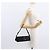 Borsa a Spalla Turita Chain in Raso Nero e Argento di Jimmy Choo Auth yk19524 - vista 22