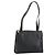 Bolso Tote LOEWE de cuero negro y dorado Auth ep11694