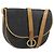 Borsa a spalla in tela a nido d'ape PVC nera e dorata Christian Dior Auth 150955 Nero D'oro