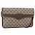 Gucci Bolso de Hombro GG Supreme PVC Beige Dorado 004 904 0671 Auth 152570