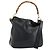Borsa a Spalla in Pelle Gucci Bamboo 2way Nera Oro 001 0166 1638 Auth 151017 Nero D'oro