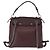 FENDI Back To School Backpack Leather 2way Bordeaux Silver Auth 148468 Silvery Dark red - view 2