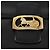 Borsa a Spalla CÉLINE Carrozza in Pelle Nera e Oro Auth 155706 Nero D'oro - vista 14