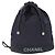 CHANEL Zaino Matelassé Satin Blu Navy CC Auth 154704