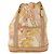 Zaino LOEWE in tela e pelle beige oro Auth BA8695 D'oro - vista 13