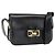 Sac à épaule CÉLINE Carrosse en cuir noir et or Auth ka895 Doré