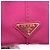 PRADA Borsa a Mano Canapa PM in Tela Rosa Oro Auth ka913 D'oro - vista 14
