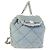 Salvatore Ferragamo Vala Backpack Denim 2way Blue Silver Auth 156378