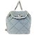 Salvatore Ferragamo Vala Backpack Denim 2way Blue Silver Auth 156378 - view 13