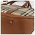 Bolsa de mão Nova Check em PVC da BURBERRY 2 vias Bege Ouro Auth fm4955 Dourado - vista 17