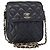 CHANEL Borsa a Spalla Matelassé in Pelle di Agnello Blu Navy Oro CC Auth 156505 D'oro