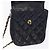 CHANEL Borsa a Spalla Matelassé in Pelle di Agnello Blu Navy Oro CC Auth 156505 D'oro - vista 20