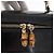 Borsa a mano Vanity Bamboo GUCCI in pelle verniciata nera e oro 032 1705 0150 Auth 151500 Nero D'oro - vista 17