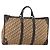 Borsa Boston in tela Trotter Christian Dior Beige Oro Auth 154737