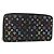 LOUIS VUITTON Monogram Multicolor Zippy Wallet Wallet Black M60243 Auth bs31331