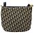 Borsa a Spalla in Tela Trotter Christian Dior Blu Navy Oro Auth 155297 D'oro - vista 2