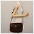 Borsa a Spalla in Pelle Scamosciata Embossata VALENTINO Marrone Oro Auth BA6617 D'oro - vista 21