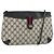 Borsa a Spalla Gucci GG Canvas Sherry Line in Pelle PVC Blu Navy e Rossa Auth 146144 Rosso