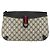 Borsa a Spalla Gucci GG Canvas Sherry Line in Pelle PVC Blu Navy e Rossa Auth 146144 Rosso - vista 13