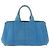 PRADA Borsa Canapa GM in tela blu oro Auth am9265 D'oro - vista 13
