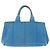 PRADA Borsa Canapa GM in tela blu oro Auth am9265 D'oro - vista 2