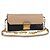 Miu Miu Portafoglio a Catena in Pelle Beige Nero Oro Auth bs29776 D'oro