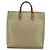 Céline Bolsa de mão em lona Macadam CELINE em couro PVC bege dourado Auth hk3111 - vista 13