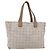 CHANEL Nuova linea di viaggio Borsa Tote in Nylon Beige CC Auth th6420