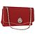 CHANEL V Stitch Flap Borsa a Spalla con Catena Cotone Rosso Argento CC Auth bs29952V