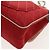CHANEL V Stitch Flap Borsa a Spalla con Catena Cotone Rosso Argento CC Auth bs29952V - vista 18
