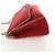 CHANEL V Stitch Flap Borsa a Spalla con Catena Cotone Rosso Argento CC Auth bs29952V - vista 3