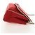 CHANEL V Stitch Flap Borsa a Spalla con Catena Cotone Rosso Argento CC Auth bs29952V - vista 4