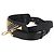 FENDI Monster Studs Tracolla in Pelle 31,5""-39,4"" Nero Oro Auth am9364 D'oro - vista 4