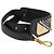FENDI Monster Studs Tracolla in Pelle 31,5""-39,4"" Nero Oro Auth am9364 D'oro - vista 5