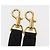 FENDI Monster Studs Tracolla in Pelle 31,5""-39,4"" Nero Oro Auth am9364 D'oro - vista 8