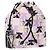 Bolsa de drawstring Miu Miu Madras Cat en lona rosa plateada Auth bs30224 Plata
