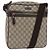 Gucci Borsa a spalla GG Supreme PVC Beige Oro 201448 Auth ep11234 D'oro