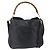Borsa a Spalla in Pelle Gucci Bamboo 2way Nera Oro 001 3444 1638 Auth 148001 Nero D'oro