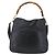 Borsa a Spalla in Pelle Gucci Bamboo 2way Nera Oro 001 3444 1638 Auth 148001 Nero D'oro - vista 2