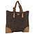 PRADA Borsa a Mano Tweed Beige Argento Auth bs30129