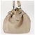 Borsa Tote Gancini Marissa in pelle beige e argento di Salvatore Ferragamo Auth bs30081 - vista 3