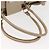 Borsa Tote Gancini Marissa in pelle beige e argento di Salvatore Ferragamo Auth bs30081 - vista 8
