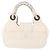Chloé Borsa a Mano Chloe in Tela e Pelle Bianca Auth mr1648 Bianco - vista 2